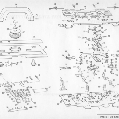 Brother KH260 onderdelen/parts, Carriage Groep AI