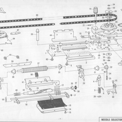 Brother KH260 onderdelen/parts, Needle selector Groep C
